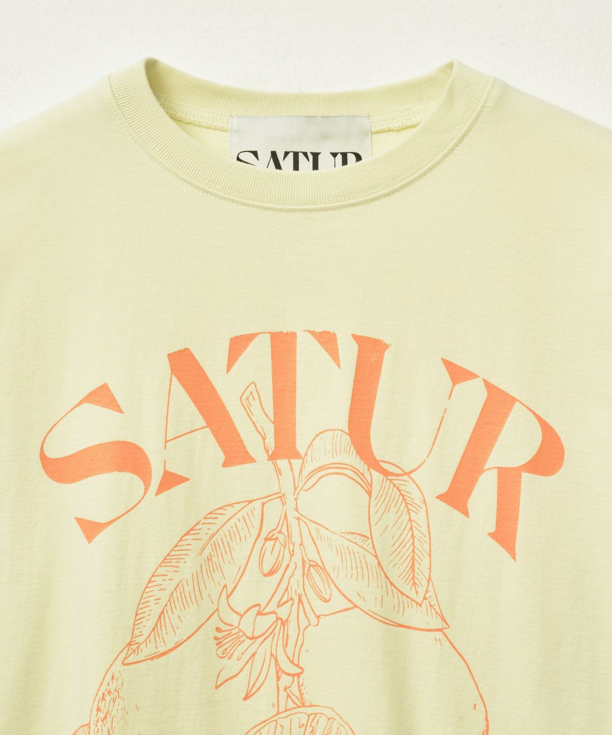 세터(SATUR) 카프리 시트론 드로잉 썸머 그래픽 반팔 티셔츠 옐로우