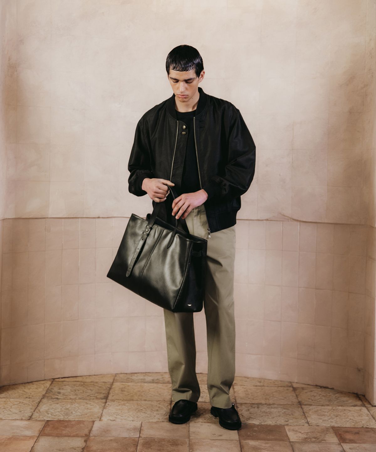 셔터(SHIRTER) FLANDERS MOLESKIN MA-1 JACKET (BLACK)