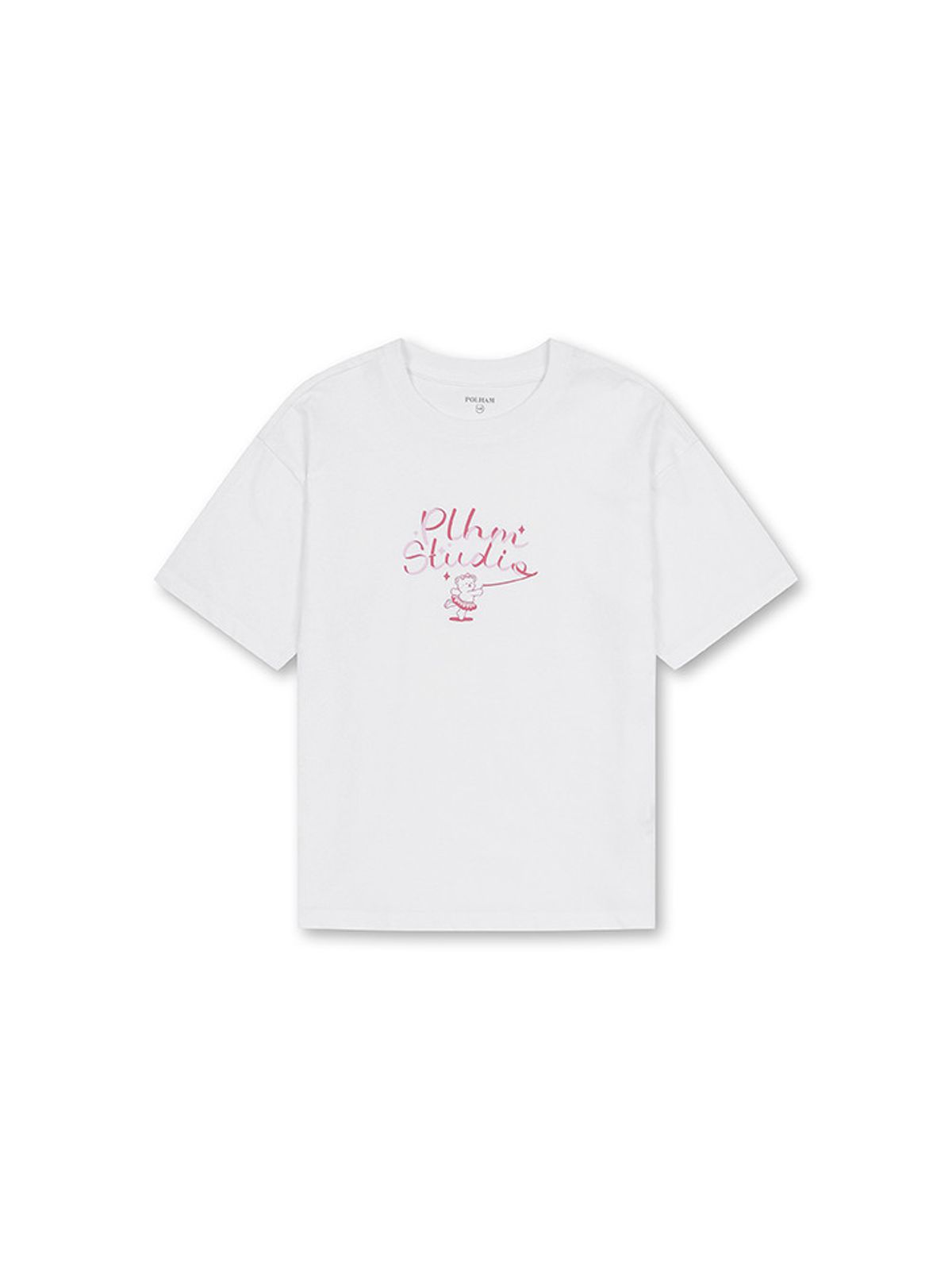 폴햄키즈(POLHAM KIDS) 여아) 폴키베어 코튼 그래픽 반팔티_PKF2TS2810