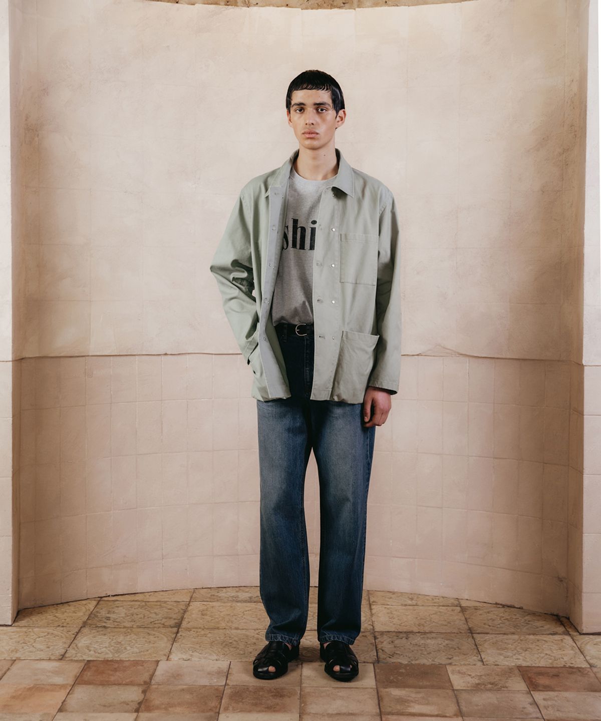 셔터(SHIRTER) GERMAN DUCK DB WORK JACKET (LIGHT OLIVE)