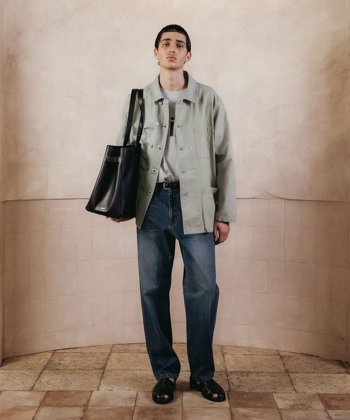 셔터(SHIRTER) GERMAN DUCK DB WORK JACKET (LIGHT OLIVE)