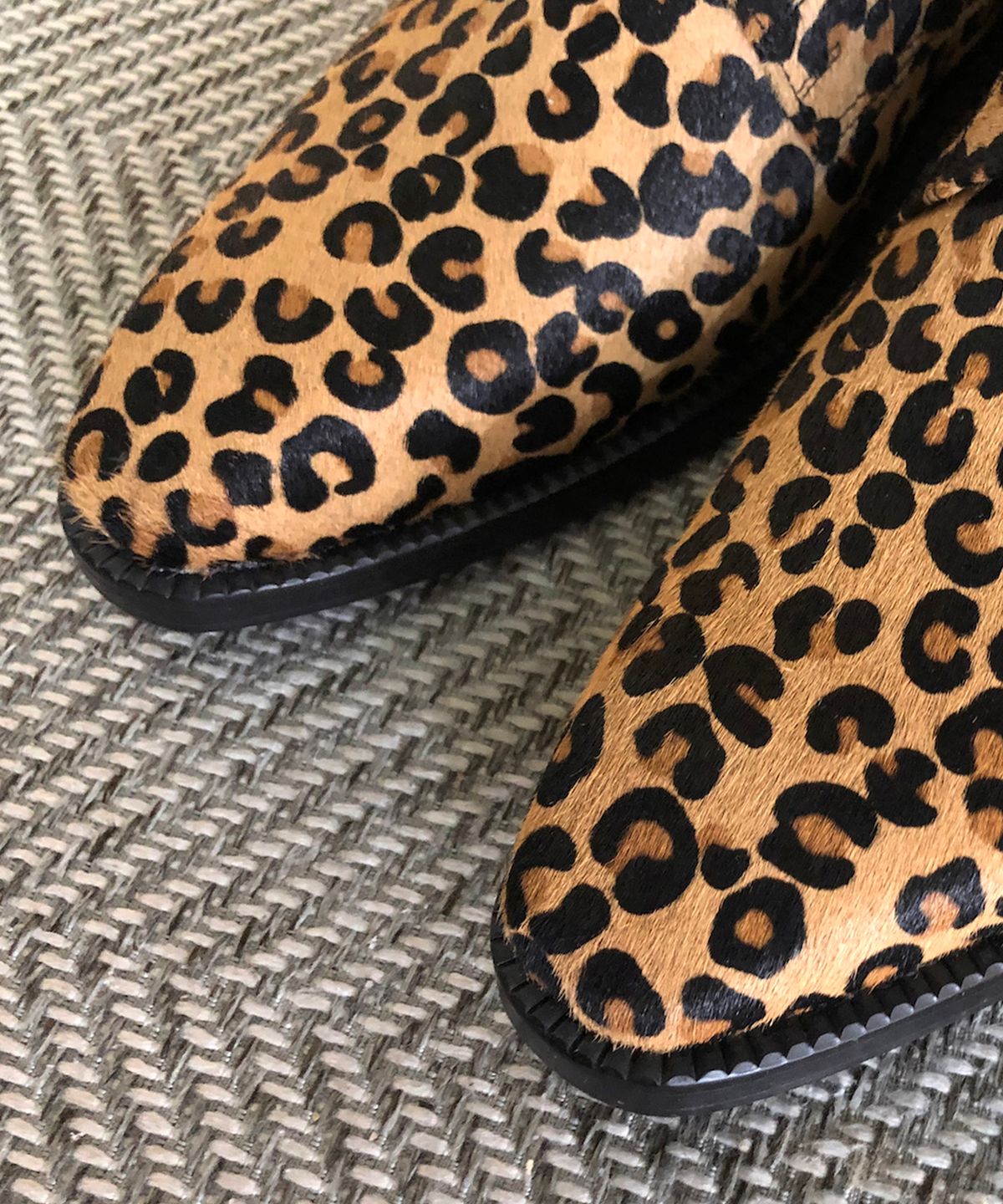 조앤슈(JOENSHOE) 레오파드 송치 홀컷 옥스퍼드