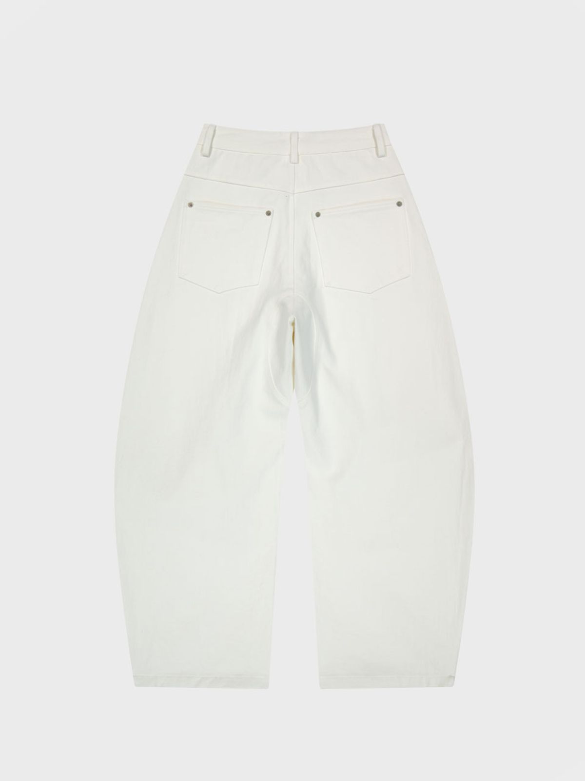 비수스(VISUS) Curved Cotton Pants_White