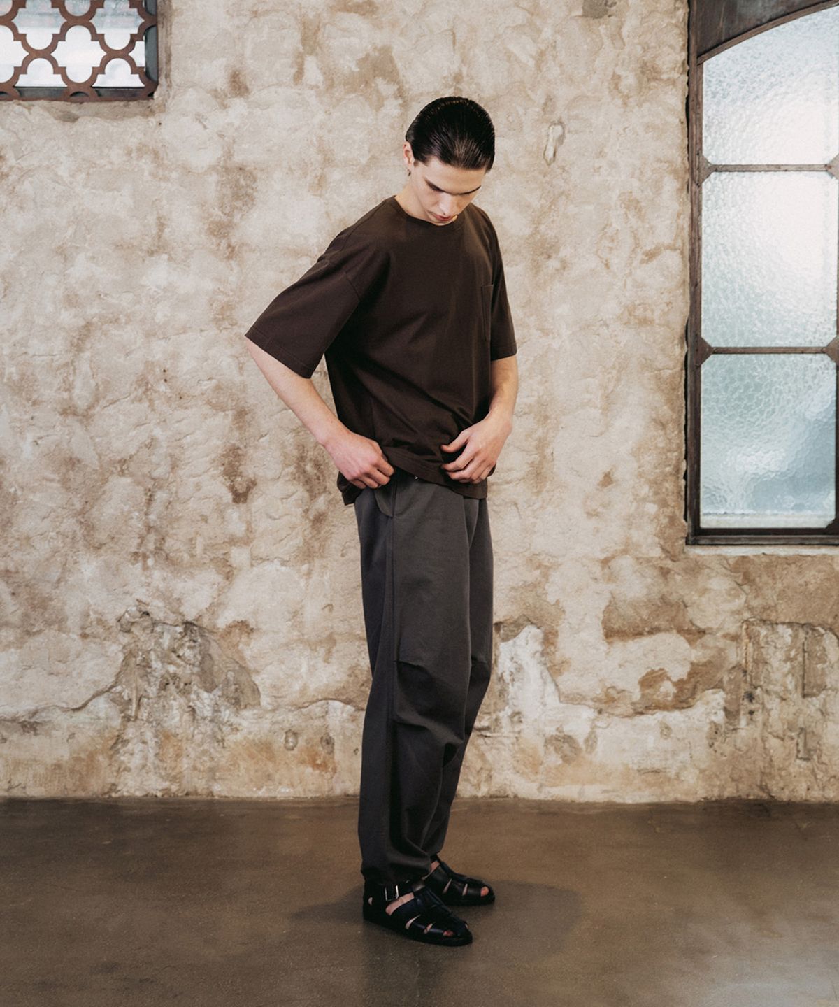 셔터(SHIRTER) BILL FIELD LINEN PANTS (GREY)