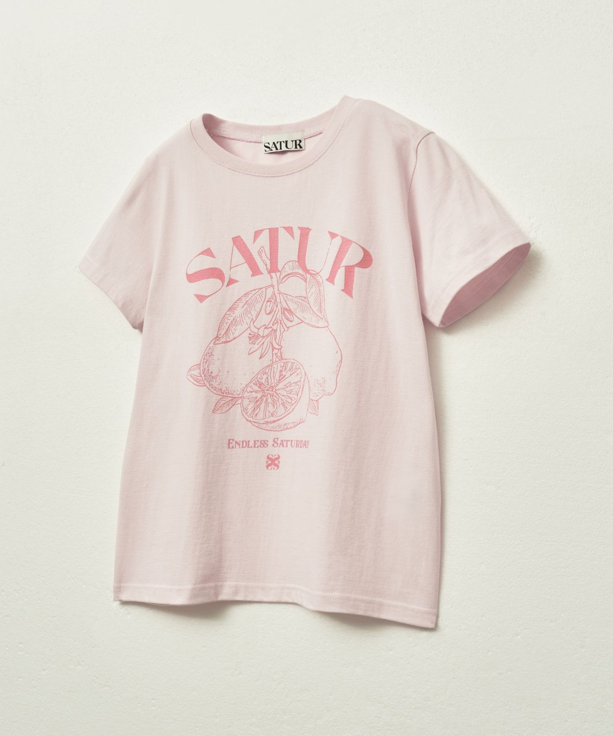 세터(SATUR) (W) 카프리 시트론 드로잉 썸머 그래픽 반팔 티셔츠 라이트 핑크