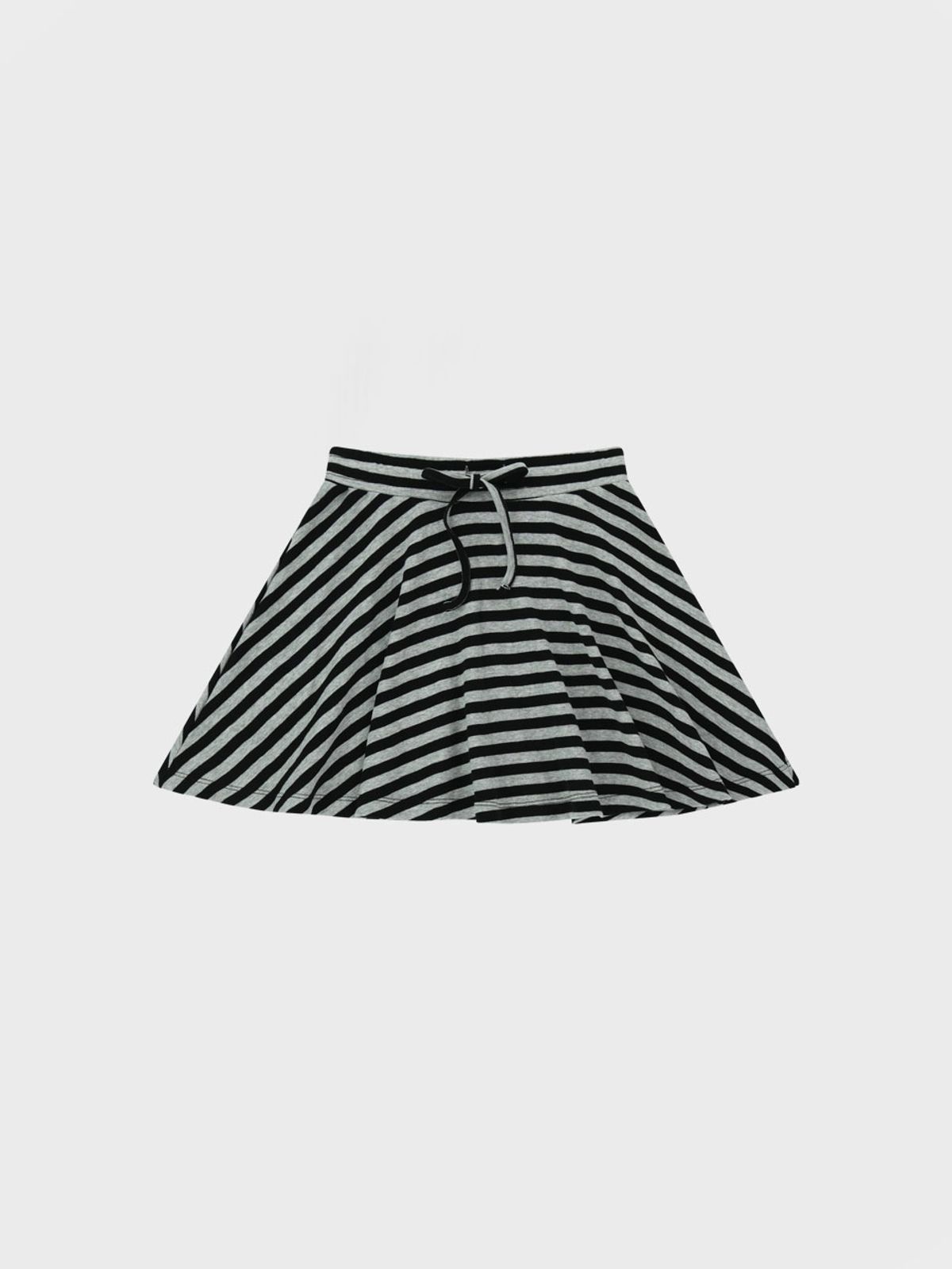 비수스(VISUS) Striped Mini Skirt_Charcoal