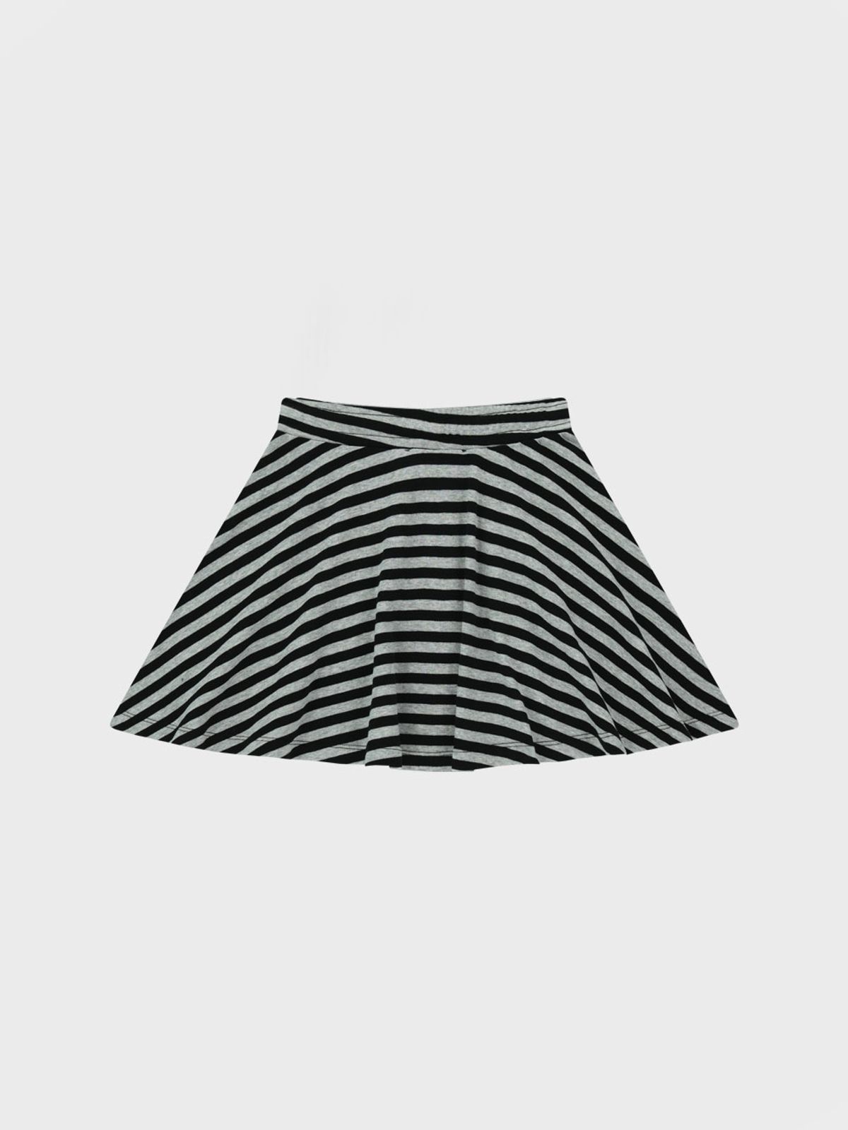 비수스(VISUS) Striped Mini Skirt_Charcoal