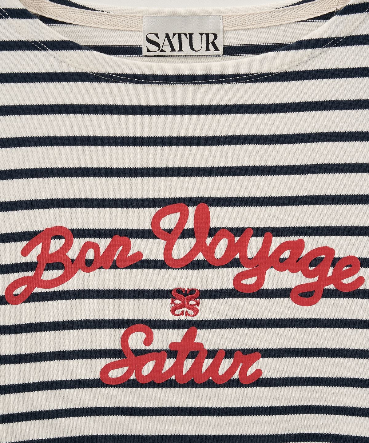 세터(SATUR) (W) 본 보야지 보더 롱 슬리브 크림