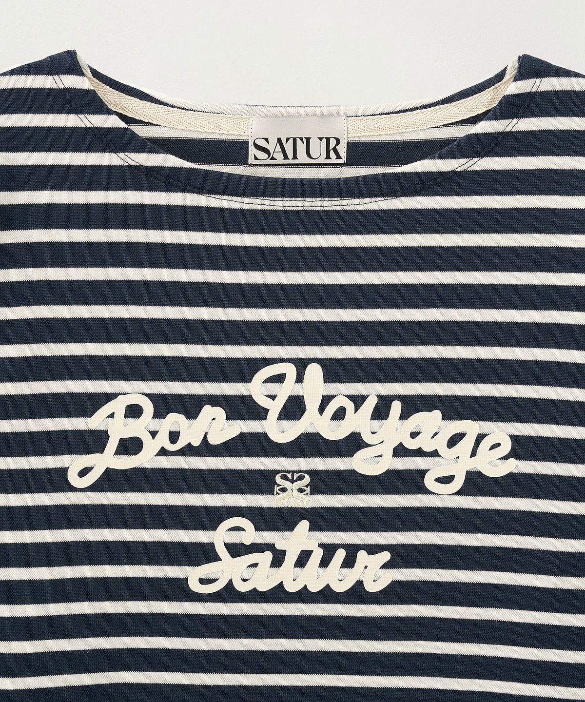 세터(SATUR) (W) 본 보야지 보더 롱 슬리브 네이비