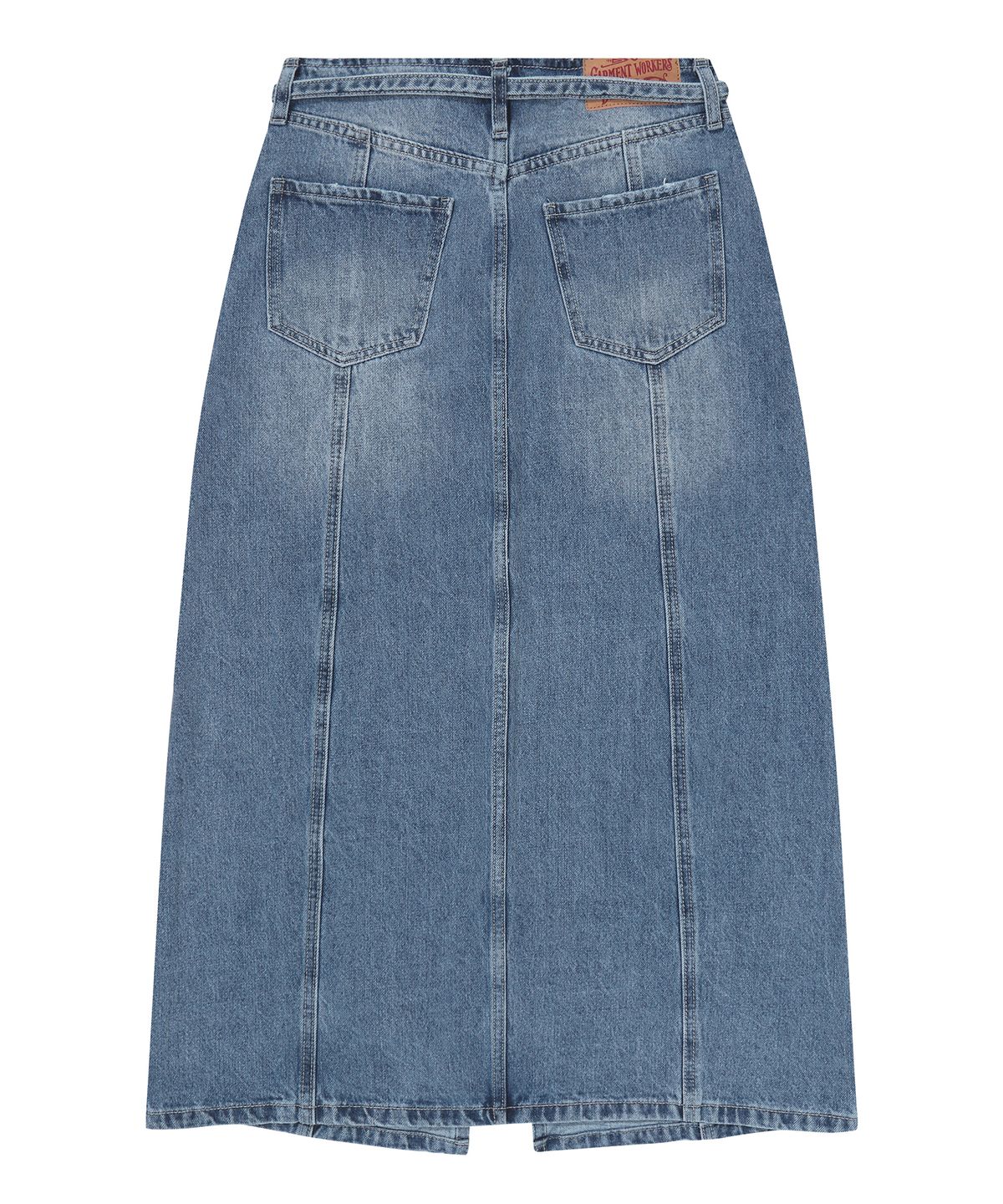 슈퍼드라이(SUPERDRY) W A 라인 데님 맥시스커트 미디움 인디고