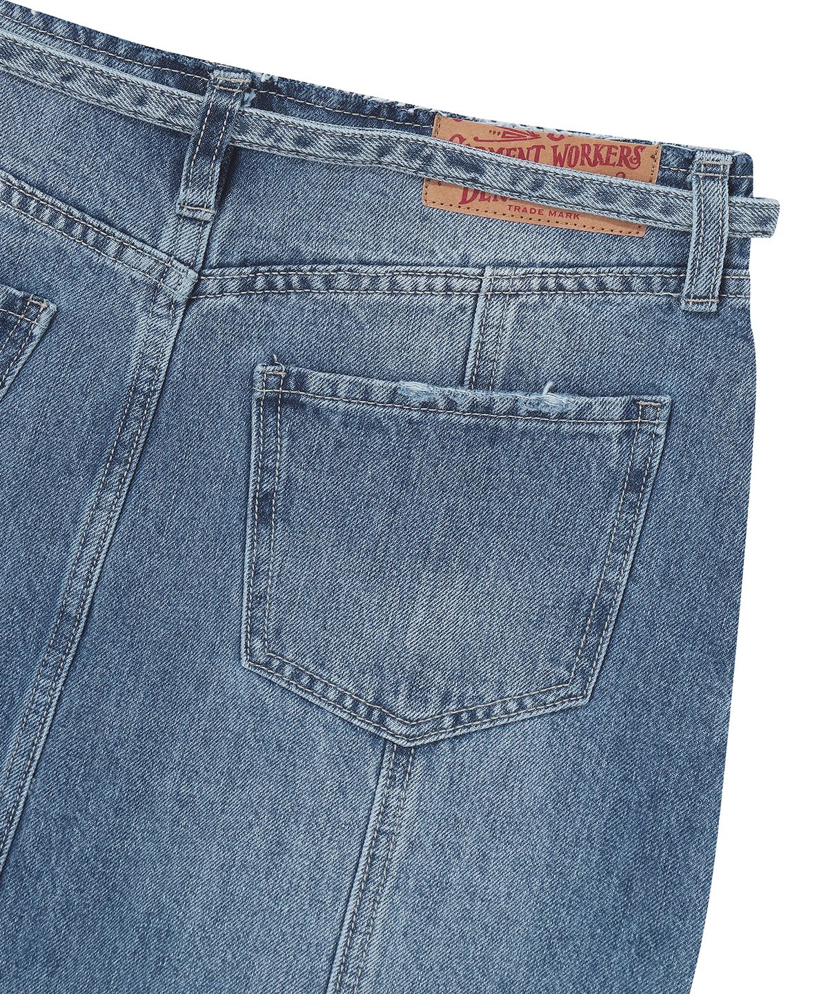 슈퍼드라이(SUPERDRY) W A 라인 데님 맥시스커트 미디움 인디고