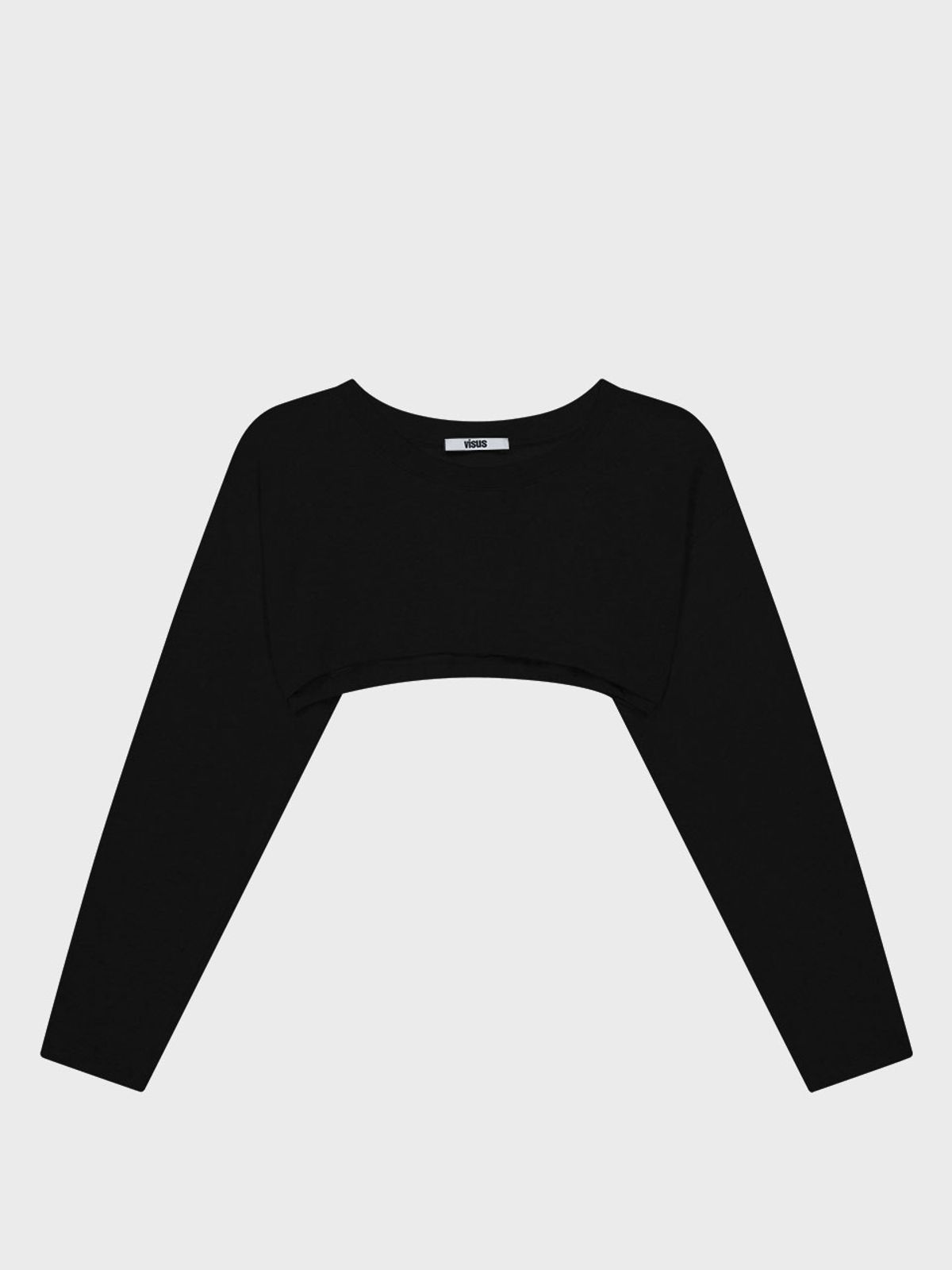 비수스(VISUS) Cotton Cropped Top_Black