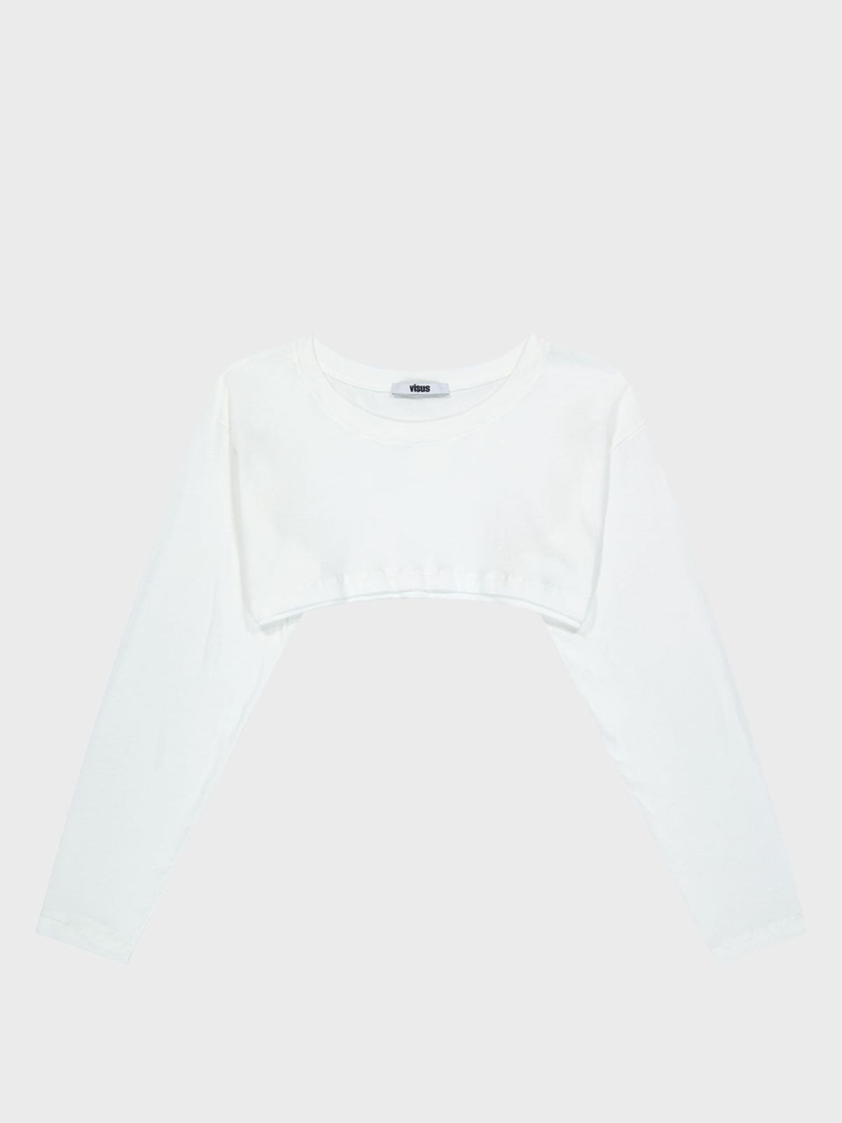 비수스(VISUS) Cotton Cropped Top_White