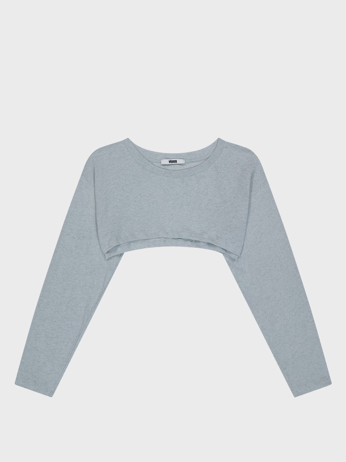 비수스(VISUS) Cotton Cropped Top_Skyblue