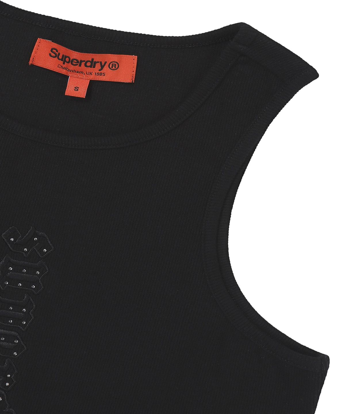 슈퍼드라이(SUPERDRY) W 빈티지 립 슬리브리스 블랙