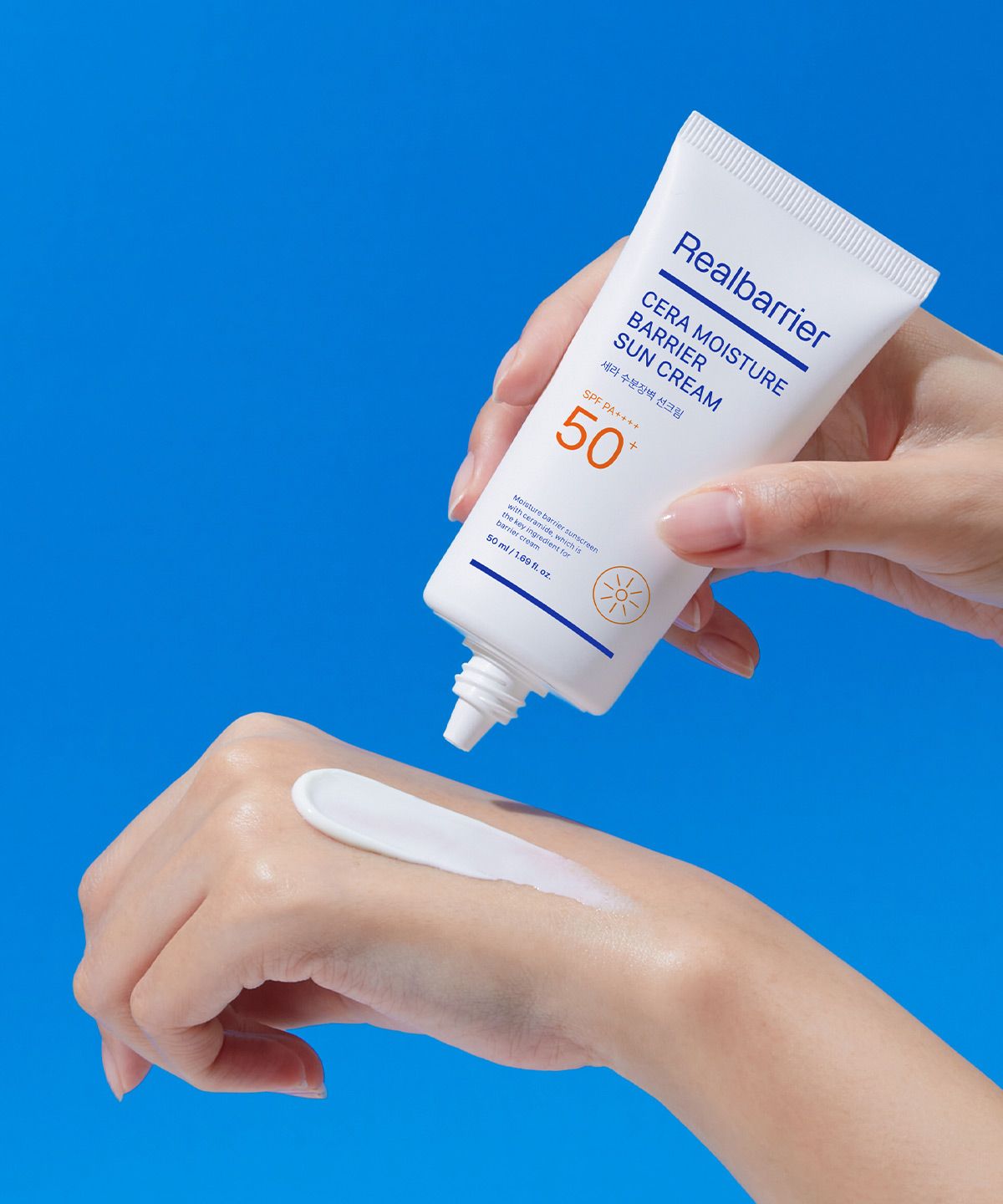 리얼베리어(REAL BARRIER) 세라 수분 장벽 선크림 50ML