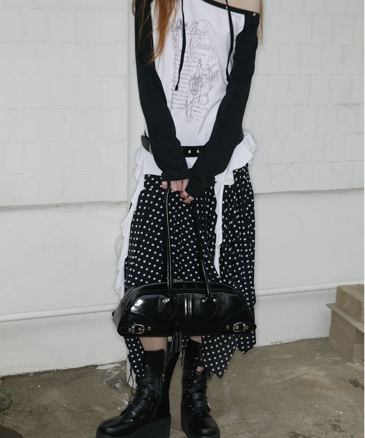 낫노잉(NOTKNOWING) Belted Bohem Bag (BLACK)