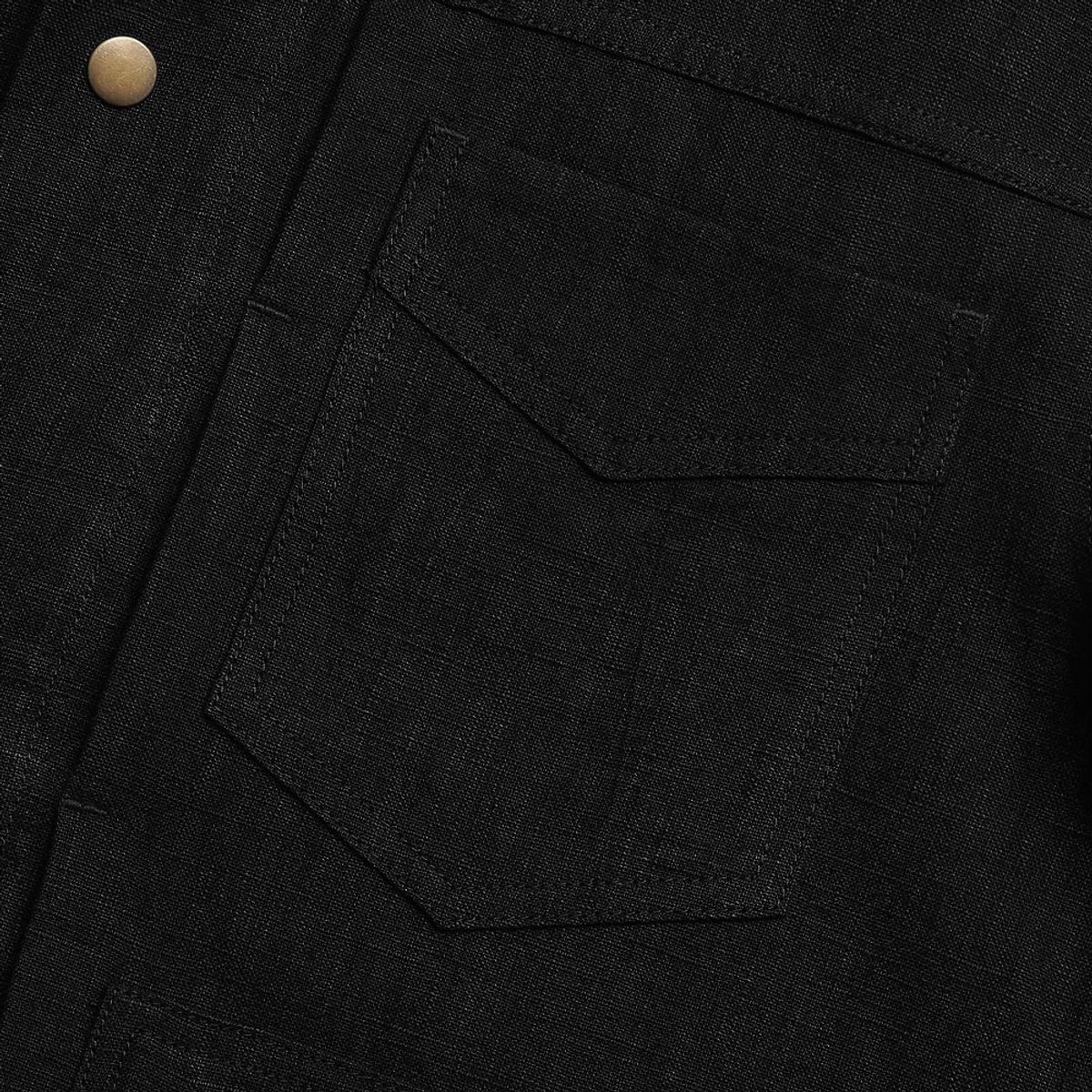 솔티(SORTIE) Type-2 Linen Trucker Jacket (Black)