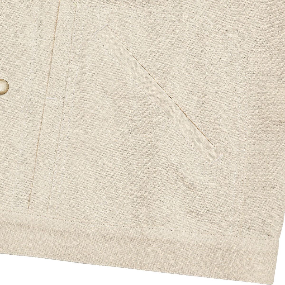 솔티(SORTIE) Type-2 Linen Trucker Jacket (Ivory)
