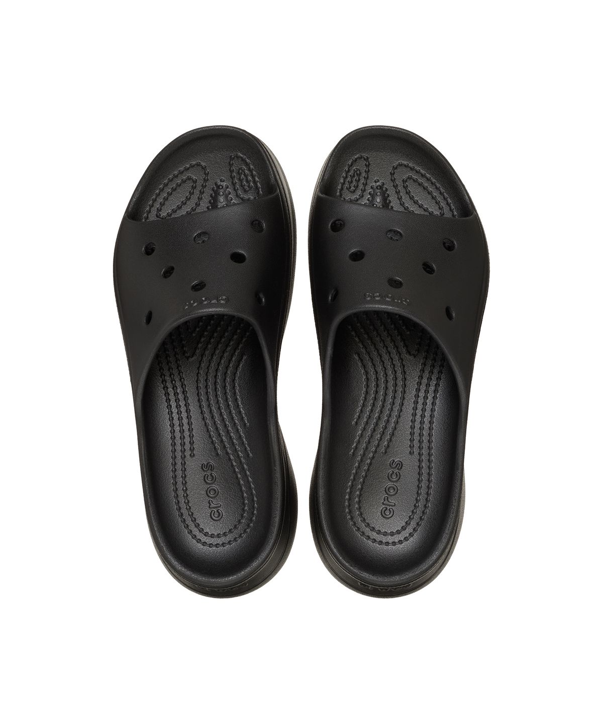 크록스(CROCS) 베이 슬라이드 - 블랙 / 211108-001