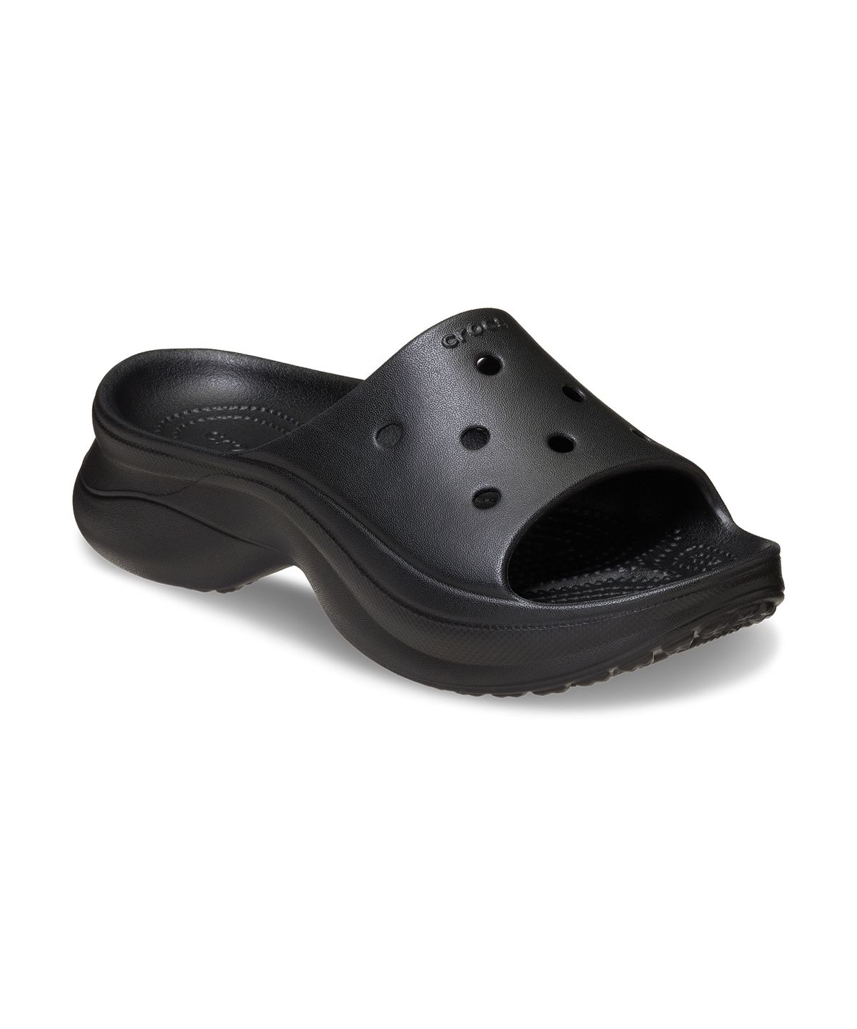 크록스(CROCS) 베이 슬라이드 - 블랙 / 211108-001