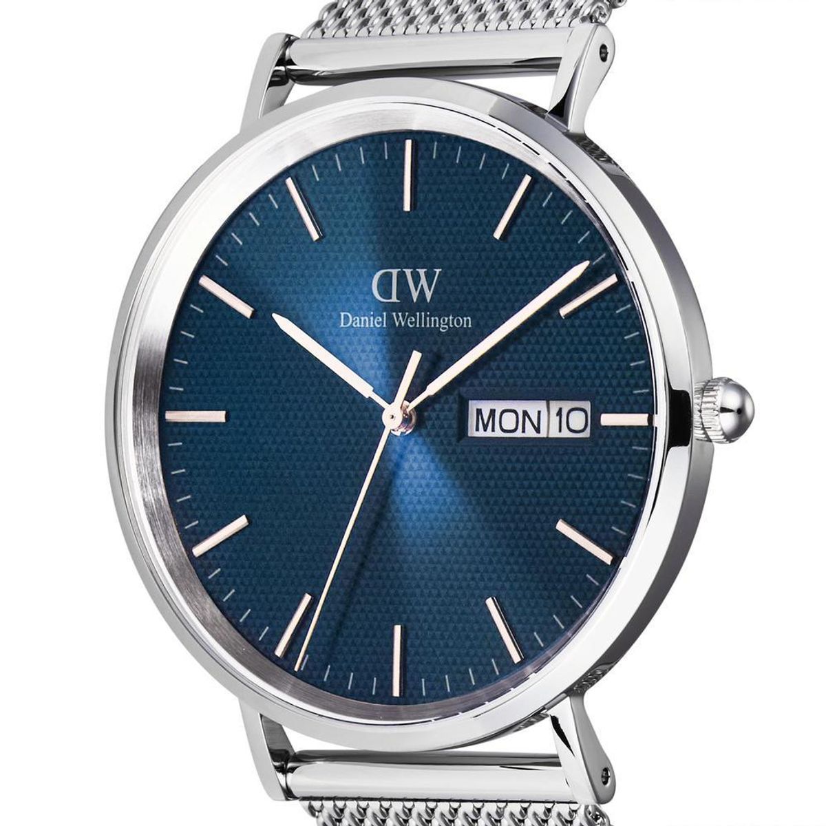 다니엘 웰링턴(DANIEL WELLINGTON) CLASSIC DAY DISPLAY ARCTIC 데이데이트 청판 메탈시계