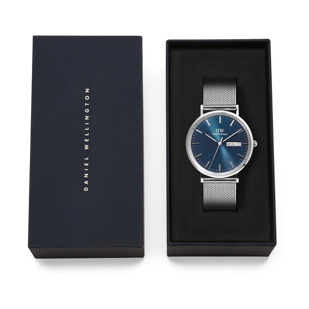 다니엘 웰링턴(DANIEL WELLINGTON) CLASSIC DAY DISPLAY ARCTIC 데이데이트 청판 메탈시계