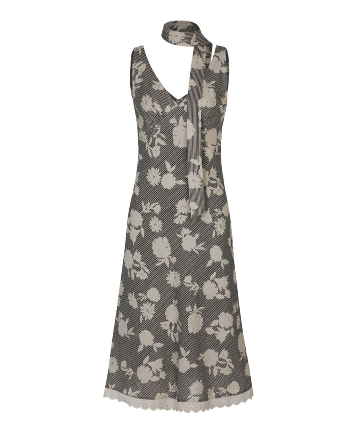 루루서울(LOULOUSEOUL) Eternal Eve Midi Dress (Scarf Set / Ivory)