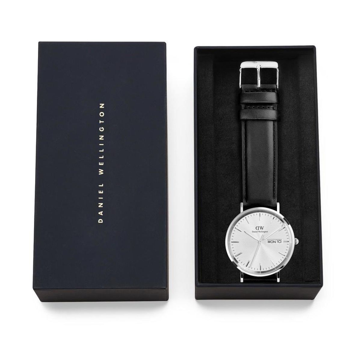 다니엘 웰링턴(DANIEL WELLINGTON) CLASSIC DAY DISPLAY SHEFFIELD SILVER 레더워치