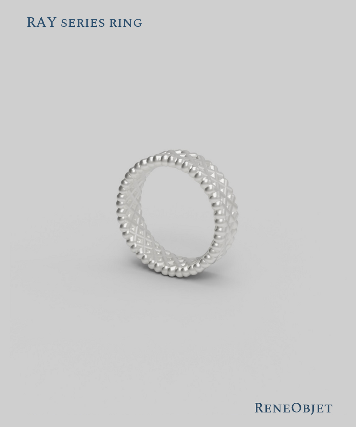 르네오브제(RENEOBJET) RAY  INTERLACED X RING  [STERLING SILVER] 패턴 실버 925 링 포인트 반지