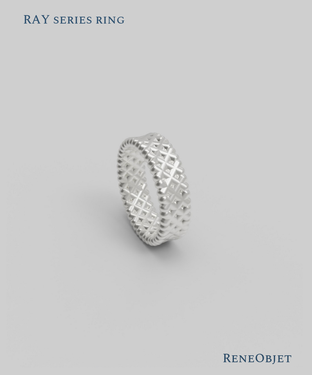 르네오브제(RENEOBJET) RAY  INTERLACED X RING  [STERLING SILVER] 패턴 실버 925 링 포인트 반지