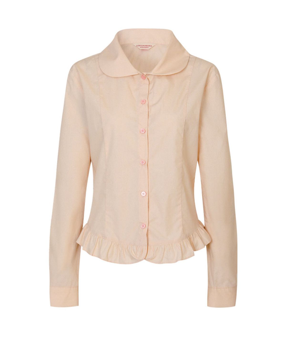 루루서울(LOULOUSEOUL) Round Frill Shirts (Apricot)