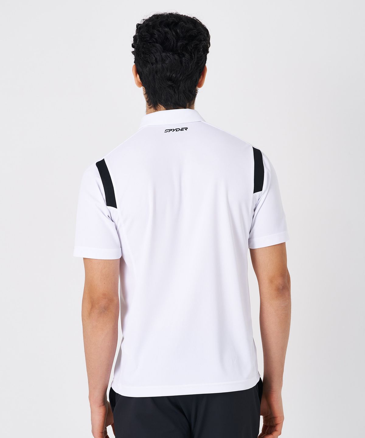 스파이더(SPYDER) 남성 듀오테크 하프 집업 카라 티셔츠 SPKMCNTS302MWHT