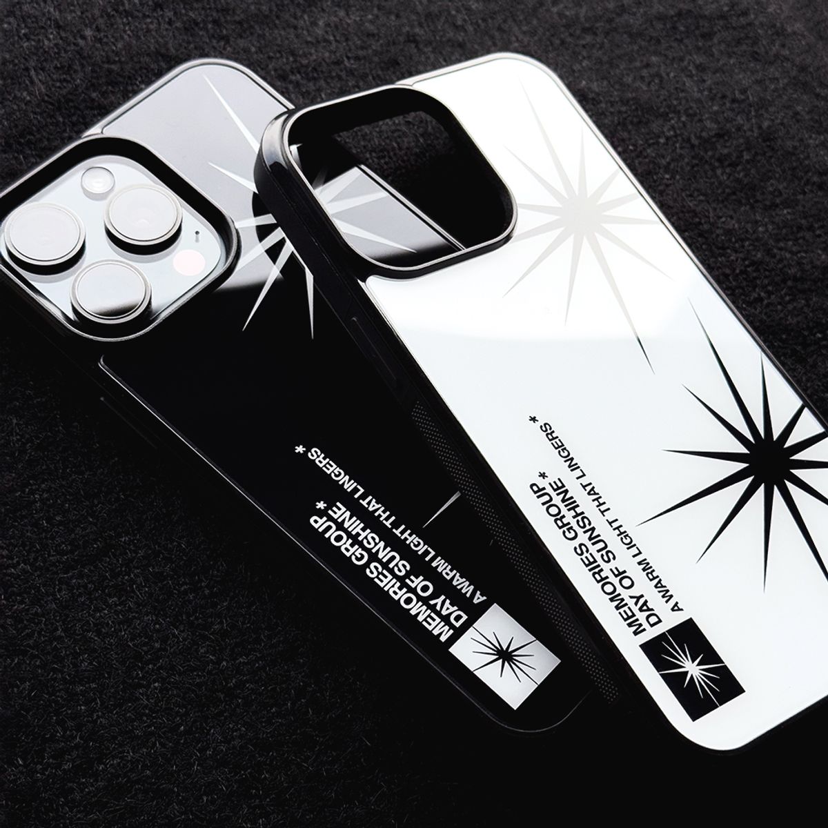 메모리즈바운더리(MEMORIESBOUNDARY) Radiant Days Graphic Phone Case(Glass_BK)/(MagSafe)