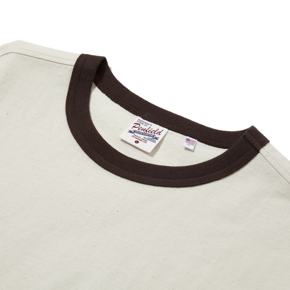 펜필드(PENFIELD) [2PACK] 인그레이 반소매 링거티 투팩(네이비+브라운)_FR2KT22U