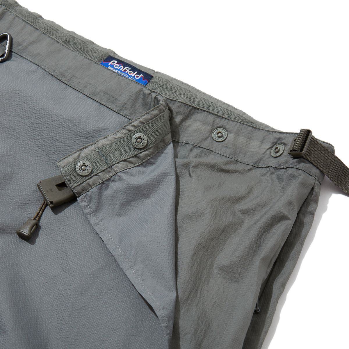 펜필드(PENFIELD) 패커블 나일론 카고 랩스커트 그레이_FR2WS70U