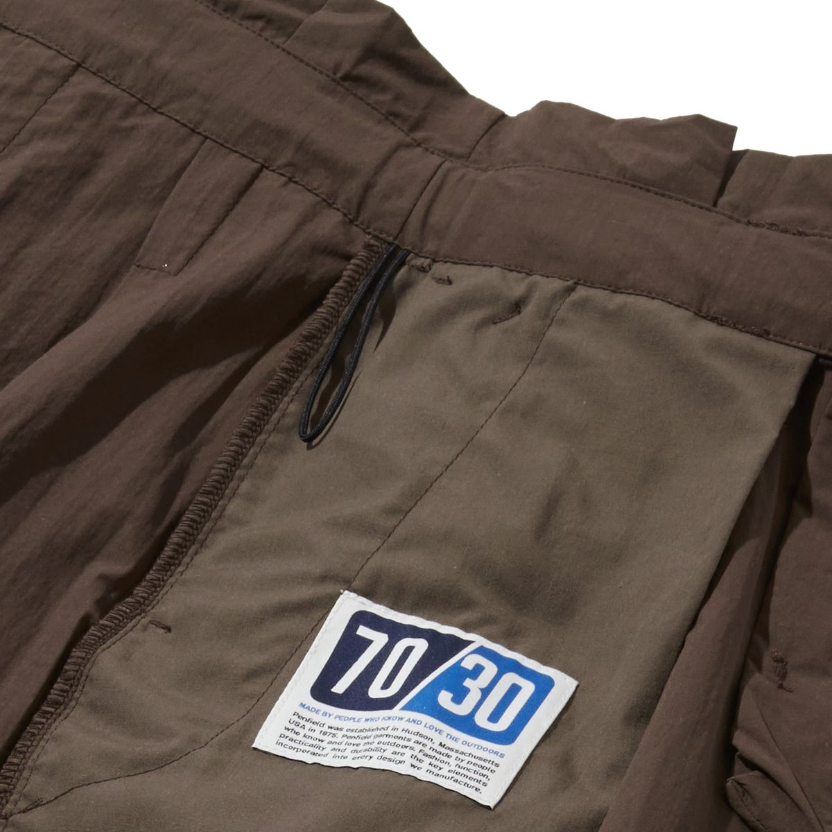 펜필드(PENFIELD) CN 하이웨이스트 투턱 H라인 스커트 브라운_FR2WS60F
