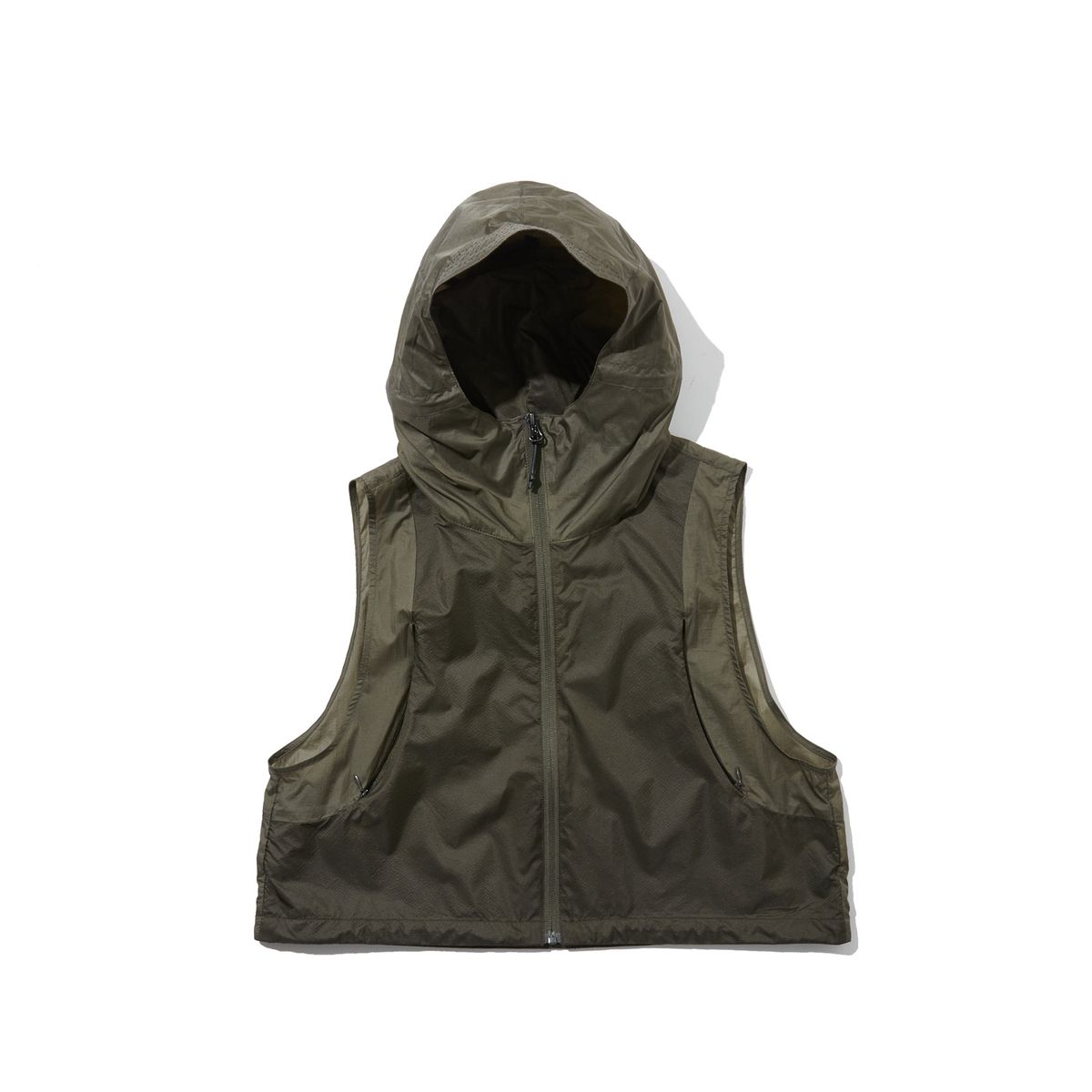 펜필드(PENFIELD) 나일론 컬러 블락 유틸리티 후드 베스트 올리브_FR2WV51F