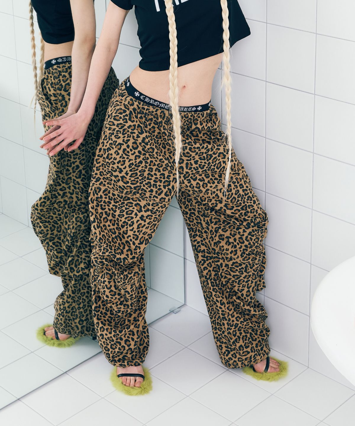 에즈이프 캘리(ASIF CALIE) LEOPARD CARGO PANTS BEIGE