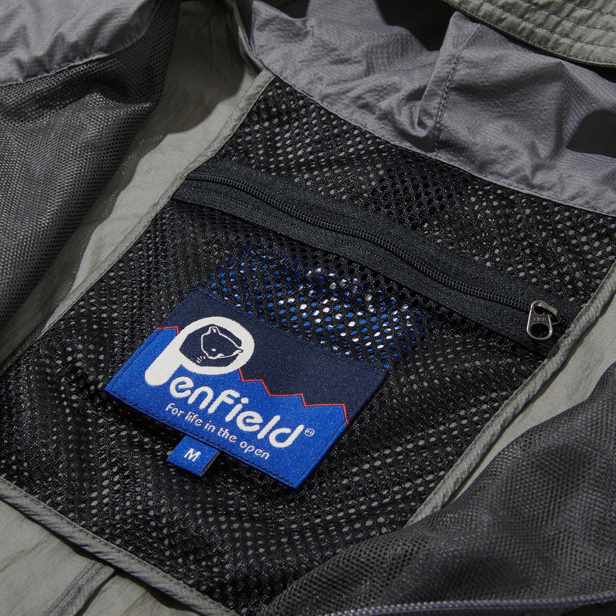 펜필드(PENFIELD) 나일론 컬러 블락 유틸리티 후드 베스트 그레이_FR2WV50F