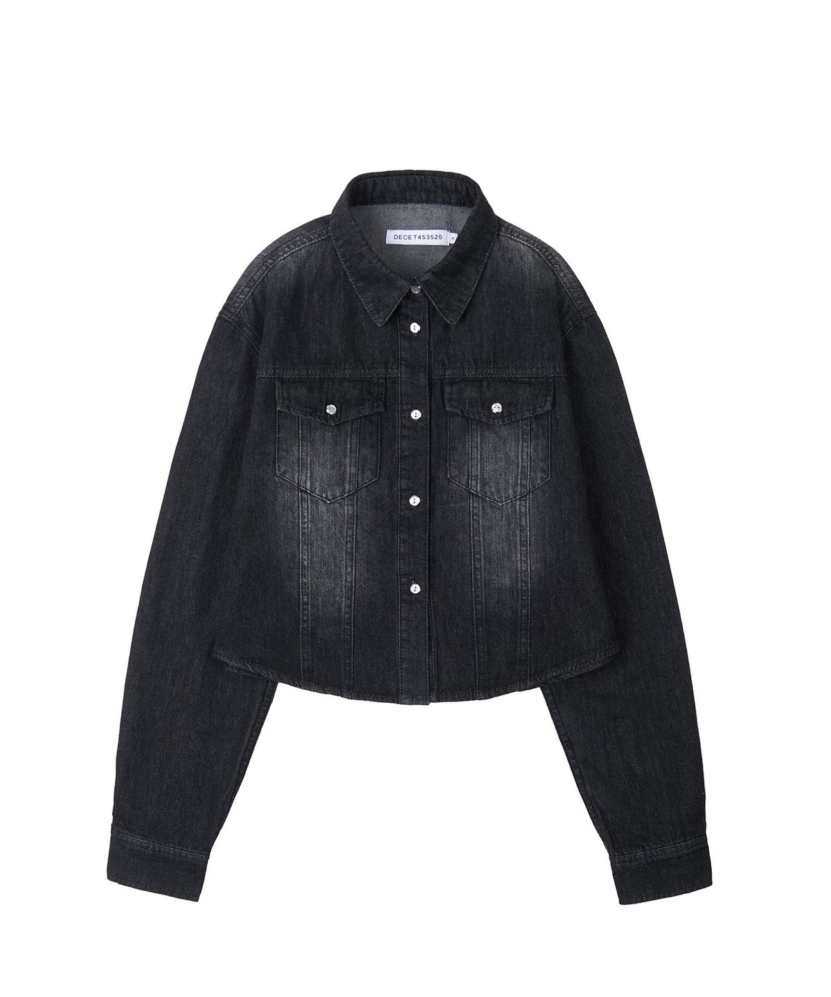 데케트 우먼(DECET WOMEN) Cropped Denim Shirts DCWSH001BlackA