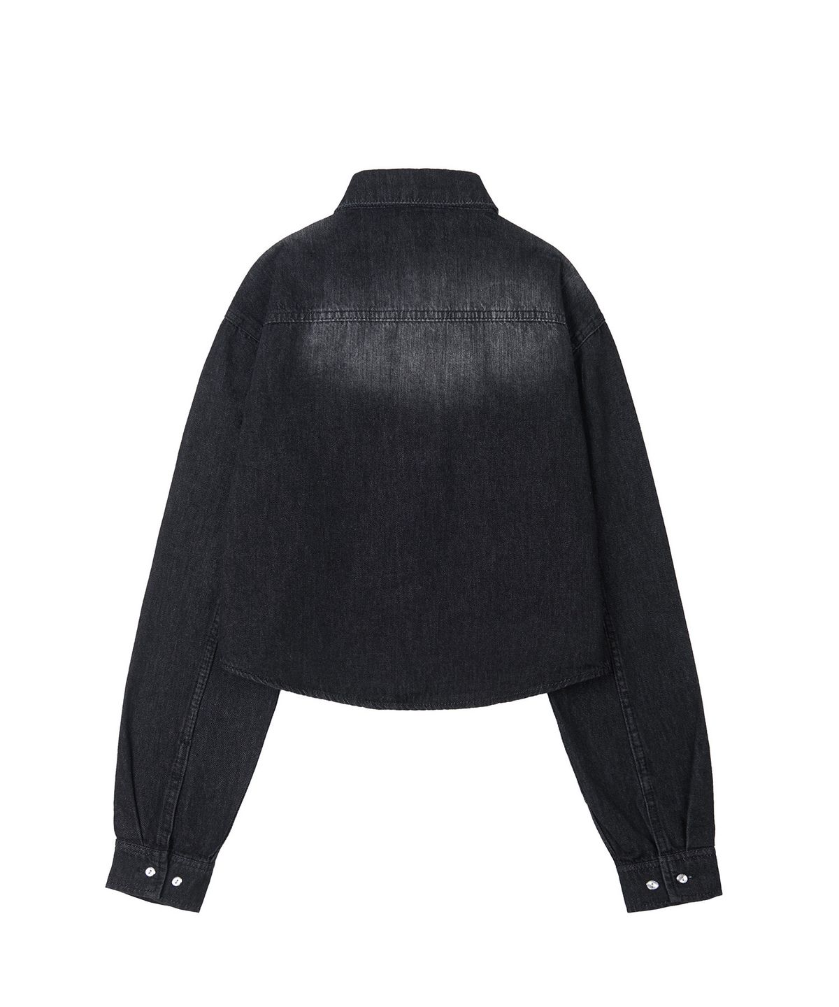 데케트 우먼(DECET WOMEN) Cropped Denim Shirts DCWSH001BlackA