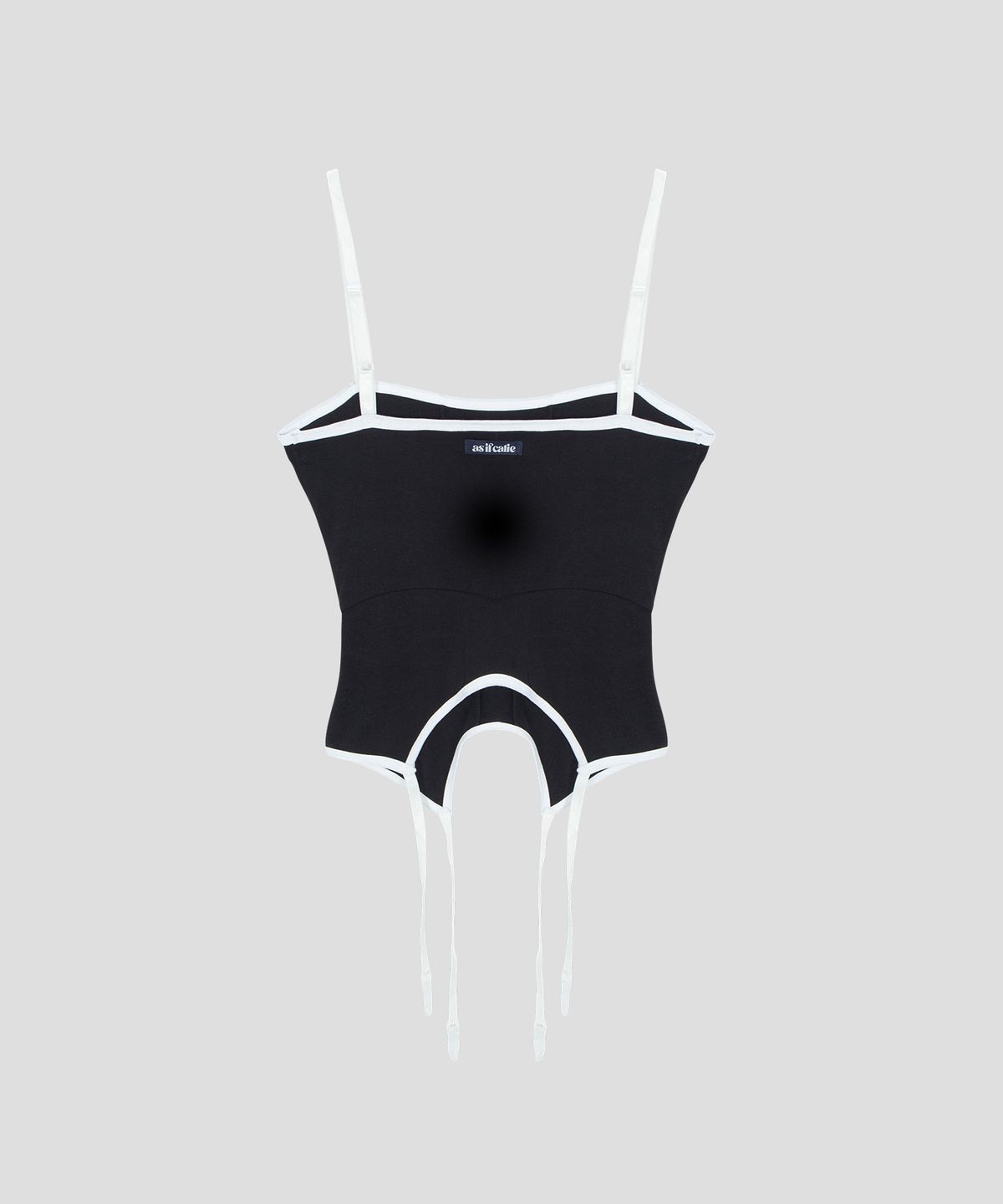 에즈이프 캘리(ASIF CALIE) CORSET SLEEVELESS TOP BLACK
