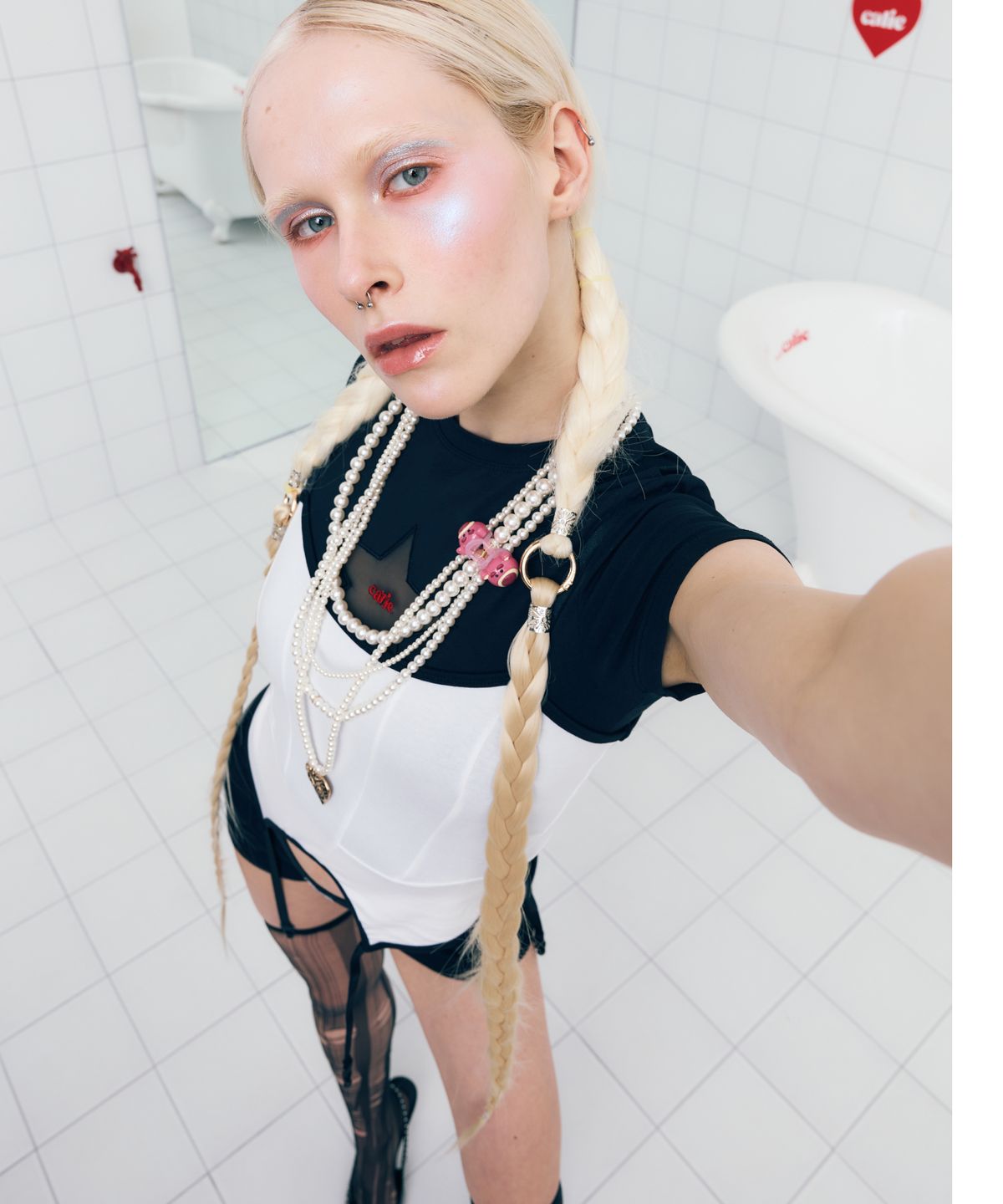 에즈이프 캘리(ASIF CALIE) CORSET SLEEVELESS TOP WHITE