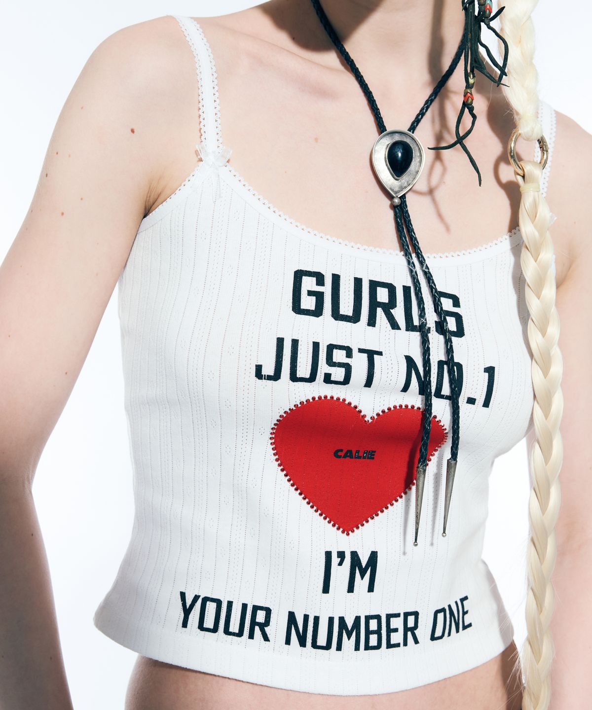 에즈이프 캘리(ASIF CALIE) GURLS JUST SLEEVELESS TOP WHITE