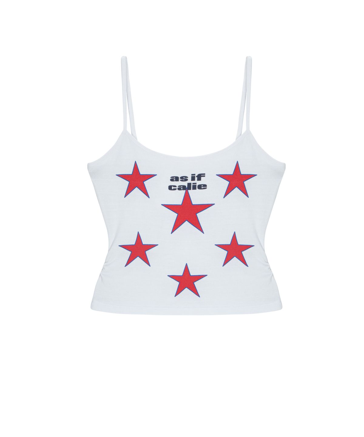 에즈이프 캘리(ASIF CALIE) SHIRRING STAR SLEEVELESS TOP WHITE