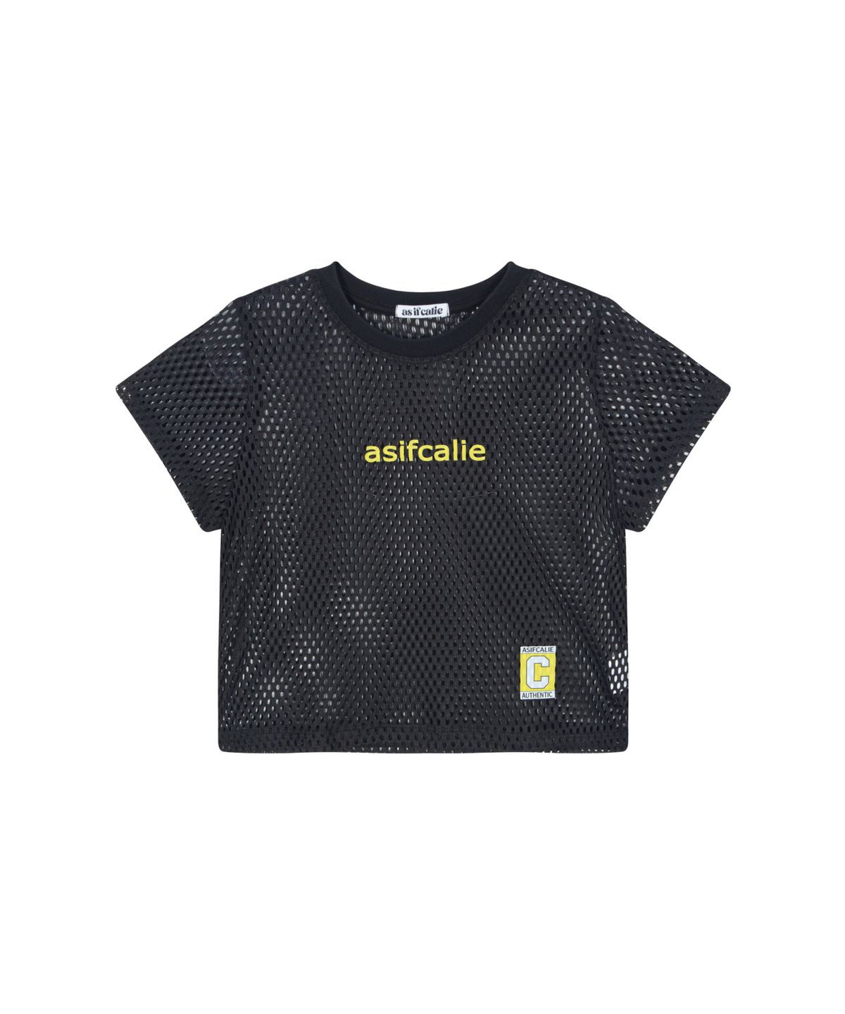 에즈이프 캘리(ASIF CALIE) LOGO MESH T-SHIRT BLACK