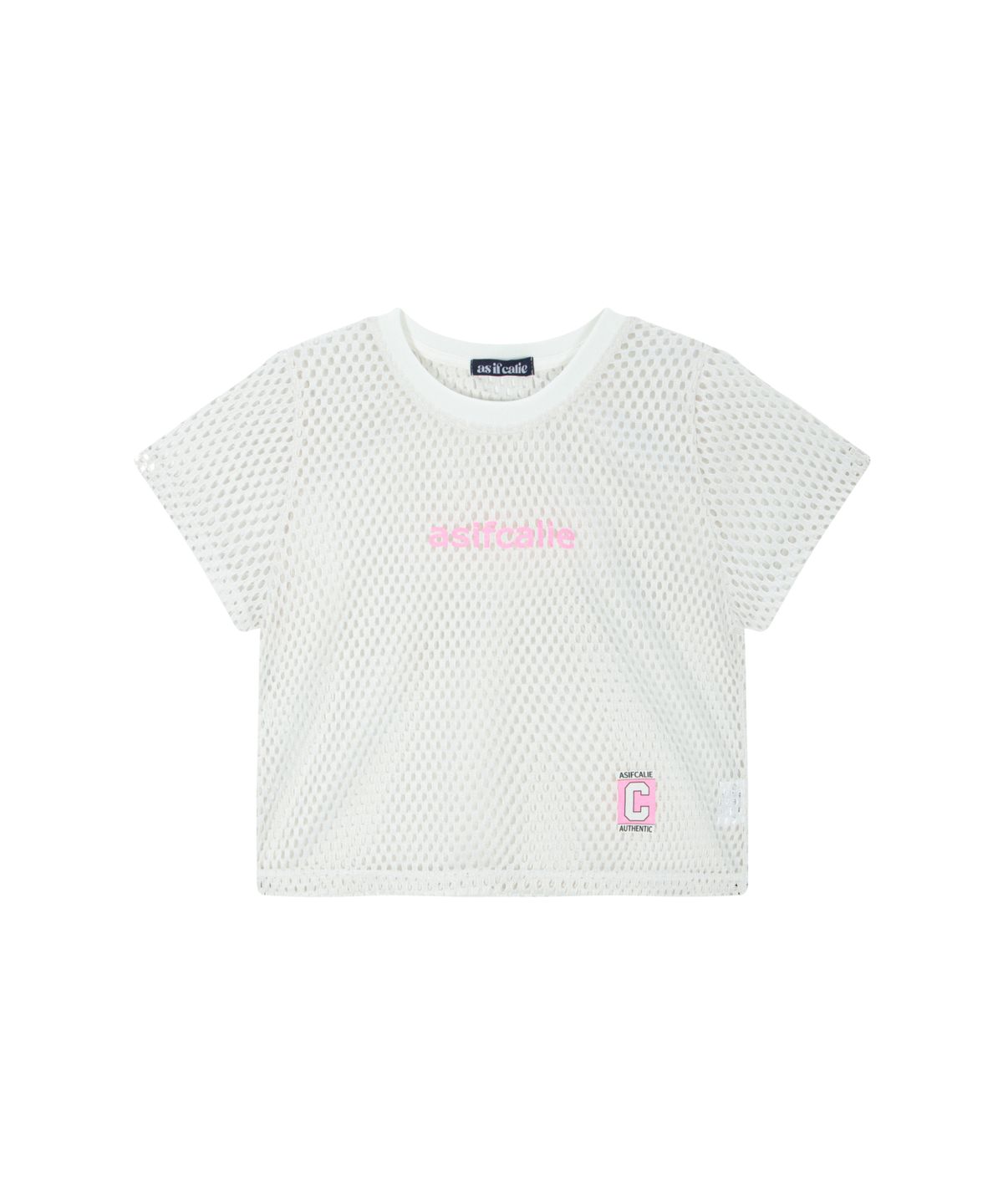 에즈이프 캘리(ASIF CALIE) LOGO MESH T-SHIRT WHITE