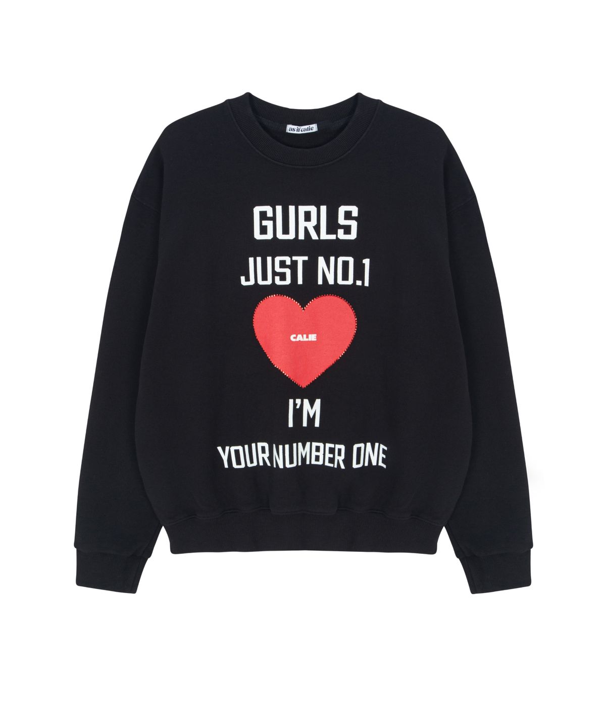 에즈이프 캘리(ASIF CALIE) GURLS JUST SWEATSHIRT BLACK