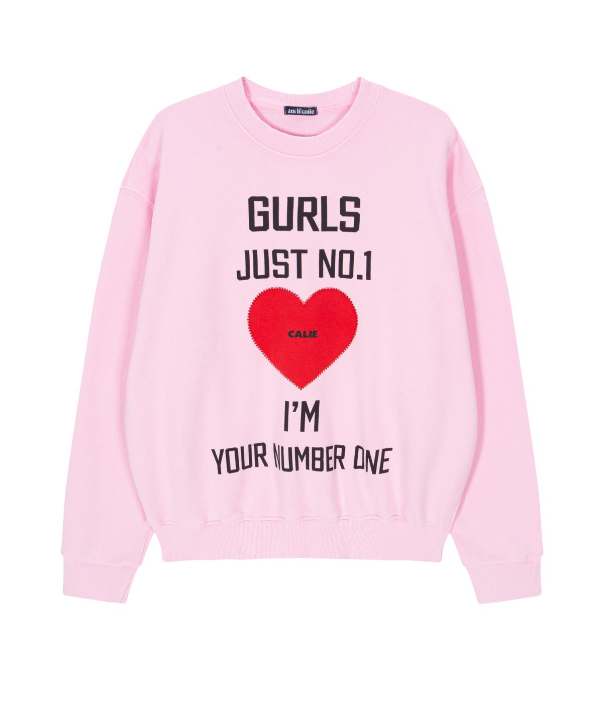 에즈이프 캘리(ASIF CALIE) GURLS JUST SWEATSHIRT PINK